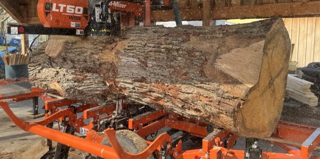Milling large-diameter oak