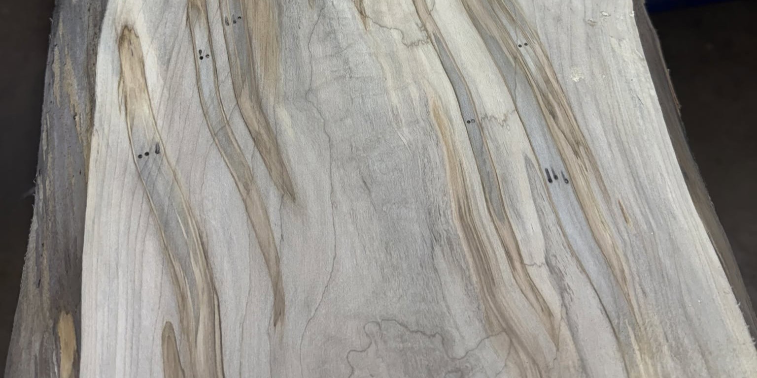 Live-edge stock, milled and kiln dried